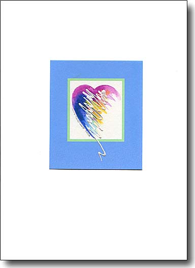 Sparkle Heart in Blue, valentines card